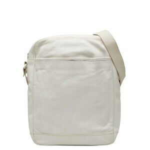 Balenciaga Reporter Crossbody Shoulder Bag White Leather